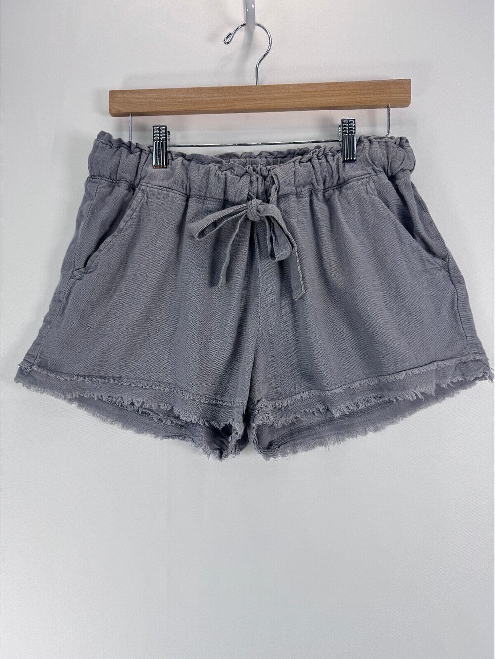 Rewash Linen Rayon Drawstring Shorts Coastal Medium Casual Cottagecore Summer - Picture 1 of 7